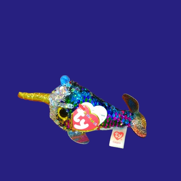 Ty Flippables Clip on Calypso the Narwhal - Picture 4 of 10